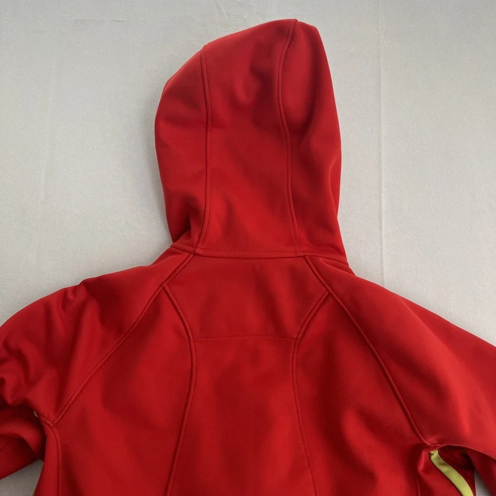 Columbia Jacket Womens Small Omni-Heat Red Hooded Coat‎ Full Zip Outerwear